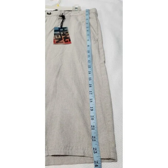 Hang Ten Shorts Size 36 Color Beige 100% Cotton With Pockets - Picture 4 of 12